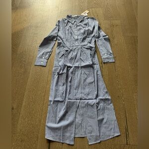 Justfab striped shirt midi Dress